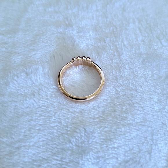 Bronzallure Rope Textured Front Rose🌹 Gold💛  Ring💍 - Picture 6 of 15